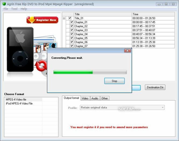 Agrin Free Rip DVD to iPod Mp4 Ripper screenshot 2