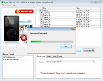 Agrin Free Rip DVD to PSP Mp4 Ripper screenshot 2