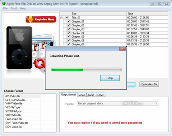 Agrin Free Rip DVD to Wmv Mpeg MOV AVI screenshot 2