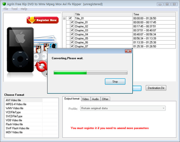 Agrin Free Rip DVD to Wmv Mpeg MOV AVI screenshot 3
