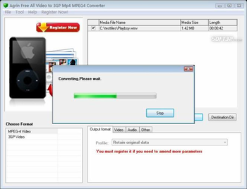 Agrin Free Video to 3GP MP4 Converter screenshot 2