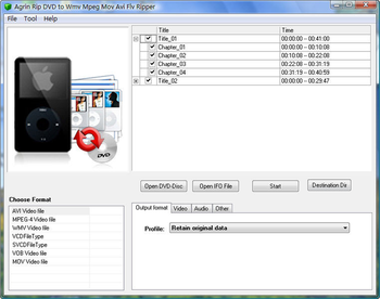 Agrin Rip DVD to Wmv Mpeg Mov Avi Ripper screenshot 2