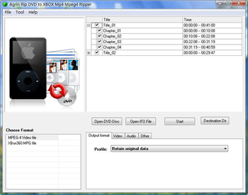 Agrin Rip DVD to XBOX Mp4 Mpeg4 Ripper screenshot
