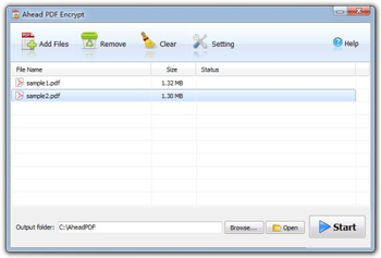 Ahead PDF Encrypt screenshot