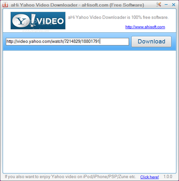ahi Yahoo Video Downloader screenshot