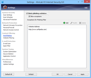 AhnLab V3 Internet Security screenshot 19