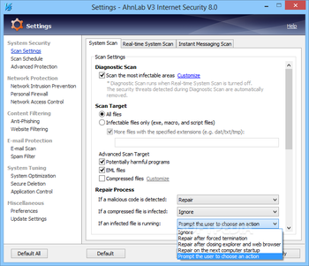 AhnLab V3 Internet Security screenshot 7