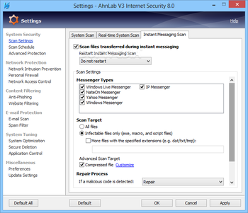 AhnLab V3 Internet Security screenshot 9