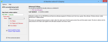 AI Manifest editor screenshot
