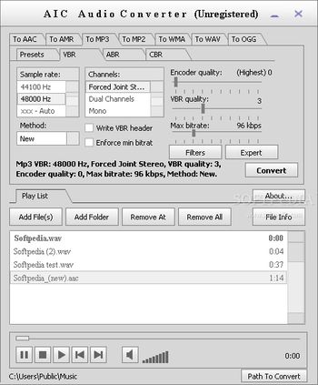 AICAudioConverter screenshot