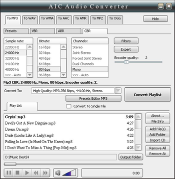 AICAudioConverter screenshot 2