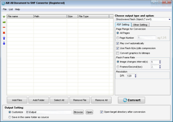 Ailt All Document to SWF Converter screenshot
