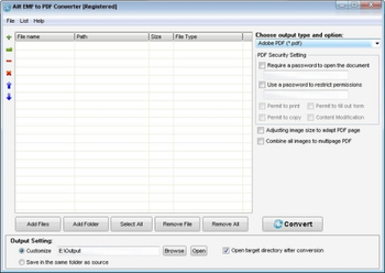 Ailt EMF to PDF Converter screenshot