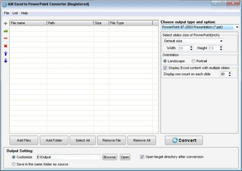 Ailt Excel to PowerPoint Converter screenshot
