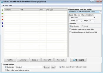 Ailt JPG JPEG BMP PNG to PPT PPTX Converter screenshot