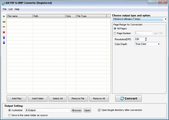 Ailt PDF to BMP Converter screenshot