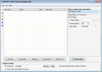 Ailt PDF to EMF Converter screenshot