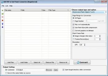 Ailt PDF to SWF Flash Converter screenshot