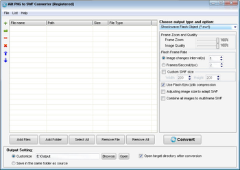 Ailt PNG to SWF Converter screenshot