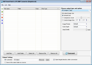 Ailt PowerPoint to JPG BMP Converter screenshot