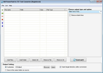 Ailt PowerPoint to TXT Text Converter screenshot