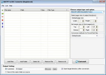 Ailt PPT to DOC Converter screenshot