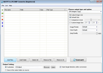 Ailt PPT to JPG BMP Converter screenshot