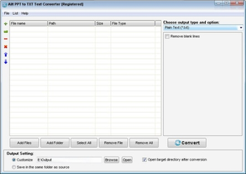 Ailt PPT to TXT Text Converter screenshot
