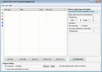 Ailt RTF DOC to PPT Converter screenshot