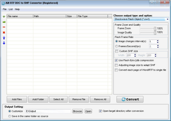 Ailt RTF DOC to SWF Converter screenshot