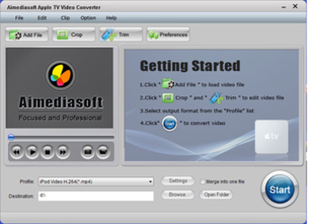 Aimediasoft Apple TV Video Converter screenshot