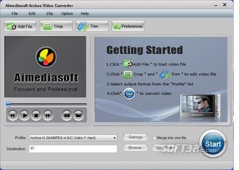 Aimediasoft Archos Video Converter screenshot 2
