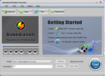 Aimediasoft Audio Converter screenshot