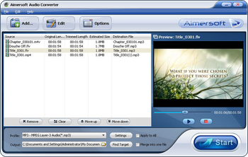 Aimersoft Audio Converter screenshot
