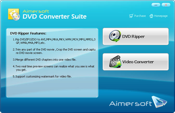 Aimersoft DVD Converter Suite screenshot
