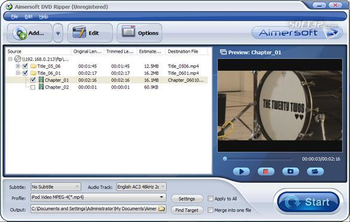 Aimersoft DVD Ripper screenshot 3