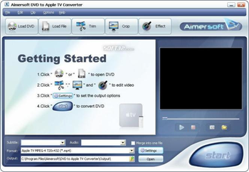 Aimersoft DVD to Apple TV Converter screenshot