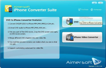Aimersoft iPhone Converter Suite screenshot
