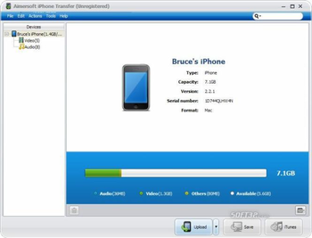 Aimersoft iPhone Transfer screenshot
