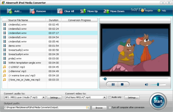 Aimersoft iPod Media Converter screenshot