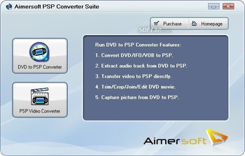 Aimersoft PSP Converter Suite screenshot