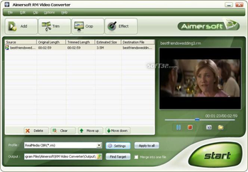 Aimersoft RM Video Converter screenshot