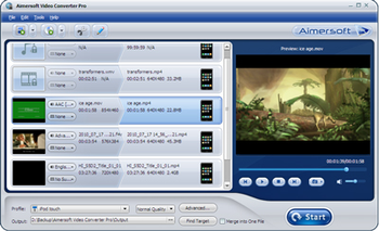 Aimersoft Video Converter Pro screenshot 2