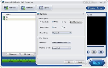 Aimersoft Video to DVD Converter screenshot 3