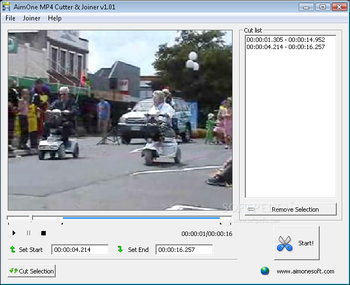 AimOne MP4 Cutter & Joiner screenshot