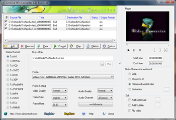 AimOne MTS Converter screenshot