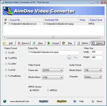 AIMONE Video Converter screenshot