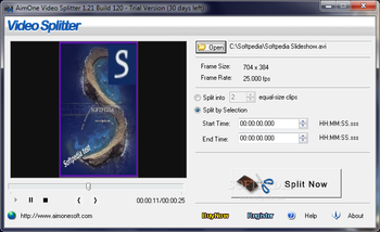 AimOne Video Splitter screenshot