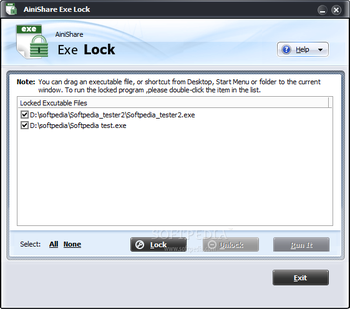 Ainishare Exe Lock screenshot