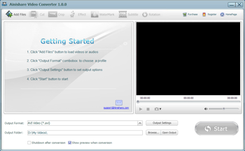 Ainishare Free Video Converter screenshot